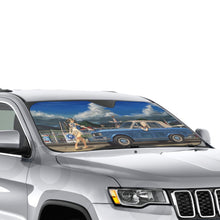 Load image into Gallery viewer, Is It Wrong To Try To Pick Up Girls In A Dungeon?  Car Sunshade
