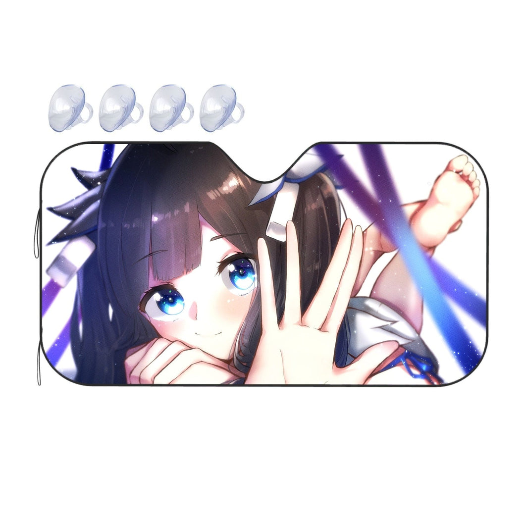 Is It Wrong to Try to Pick Up Girls in a Dungeon? Hestia  Car Sunshade