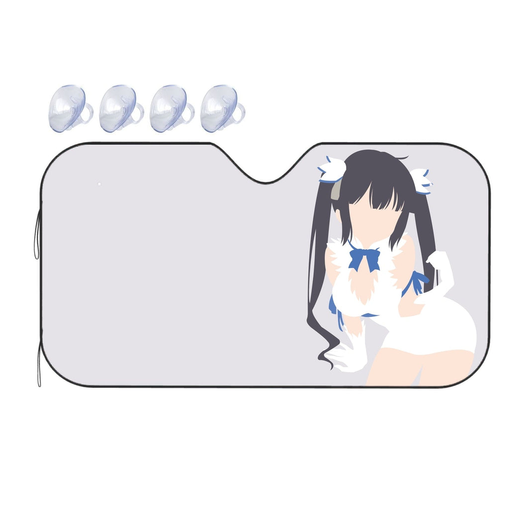 Is It Wrong to Try to Pick Up Girls in a Dungeon? Hestia  Car Sunshade
