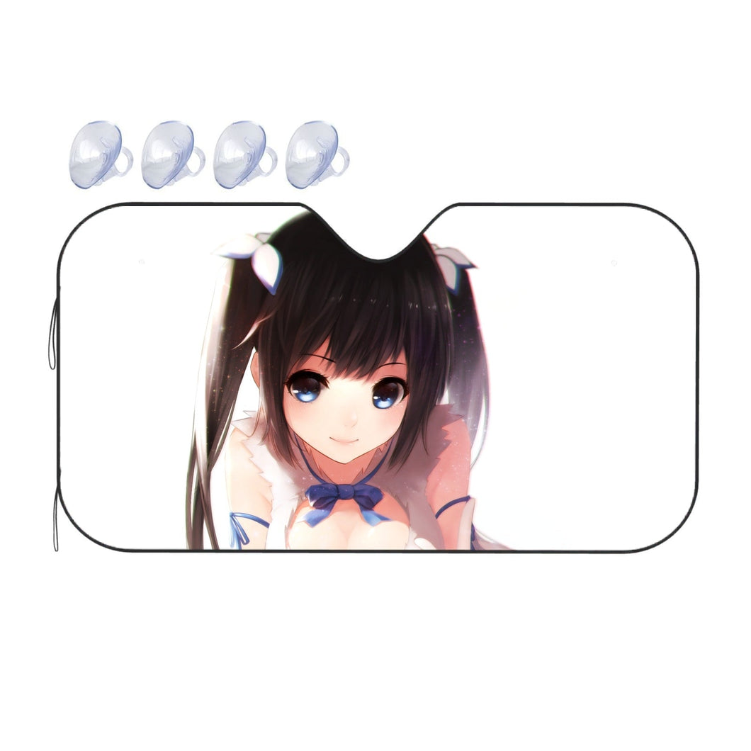 Is It Wrong to Try to Pick Up Girls in a Dungeon? Hestia  Car Sunshade