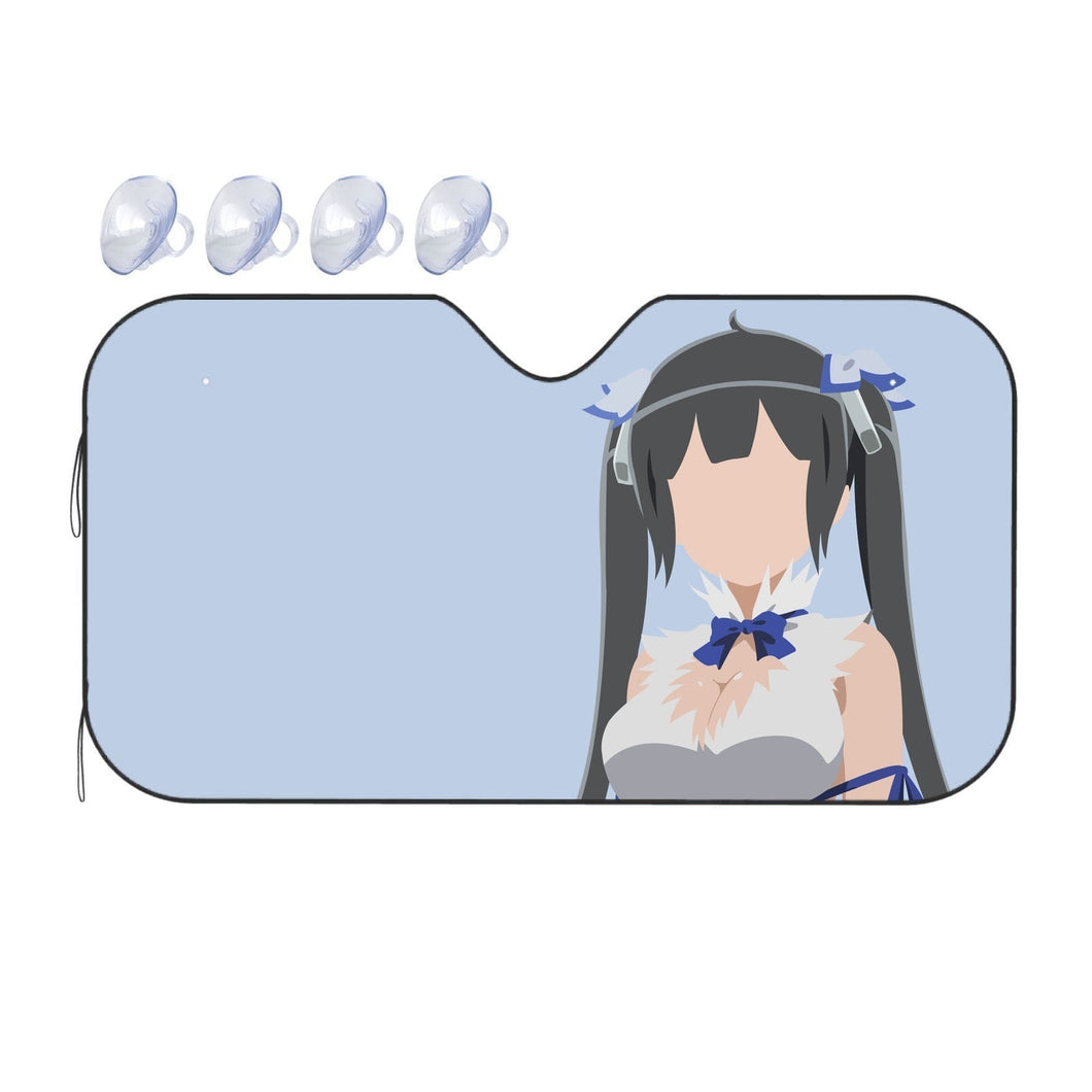 Is It Wrong to Try to Pick Up Girls in a Dungeon? Hestia  Car Sunshade