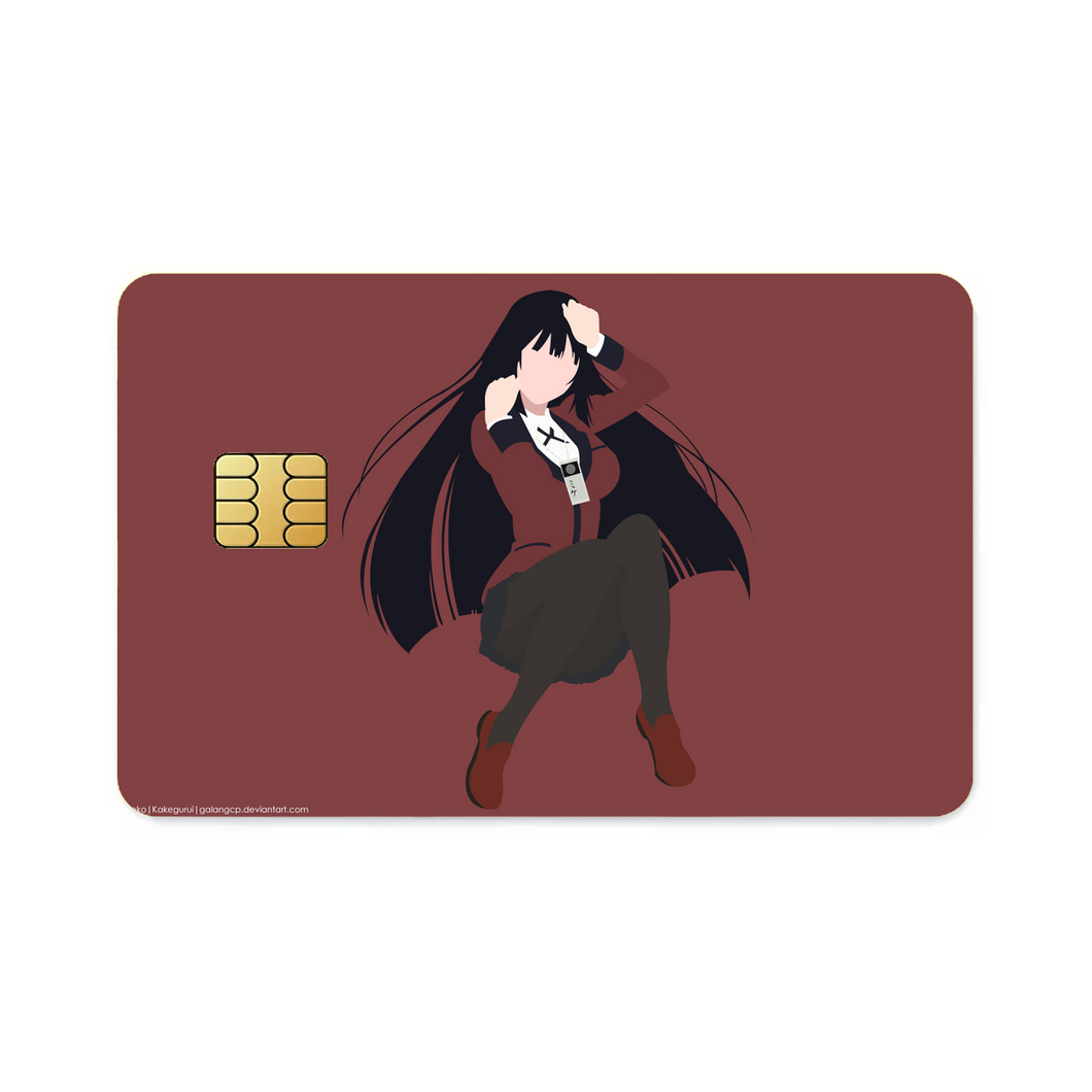 Jabami Yumeko,Kakegurui,Minimalist  Credit Card Skins (4-in-1 Pack)