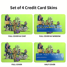 Load image into Gallery viewer, JoJo&#39;s Bizarre Adventure: Part 1-8  Credit Card Skins (4-in-1 Pack)
