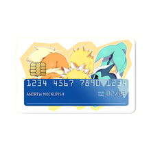 Load image into Gallery viewer, Jolteon,Vaporeon and Flareon Credit Card Skins (4-in-1 Pack)
