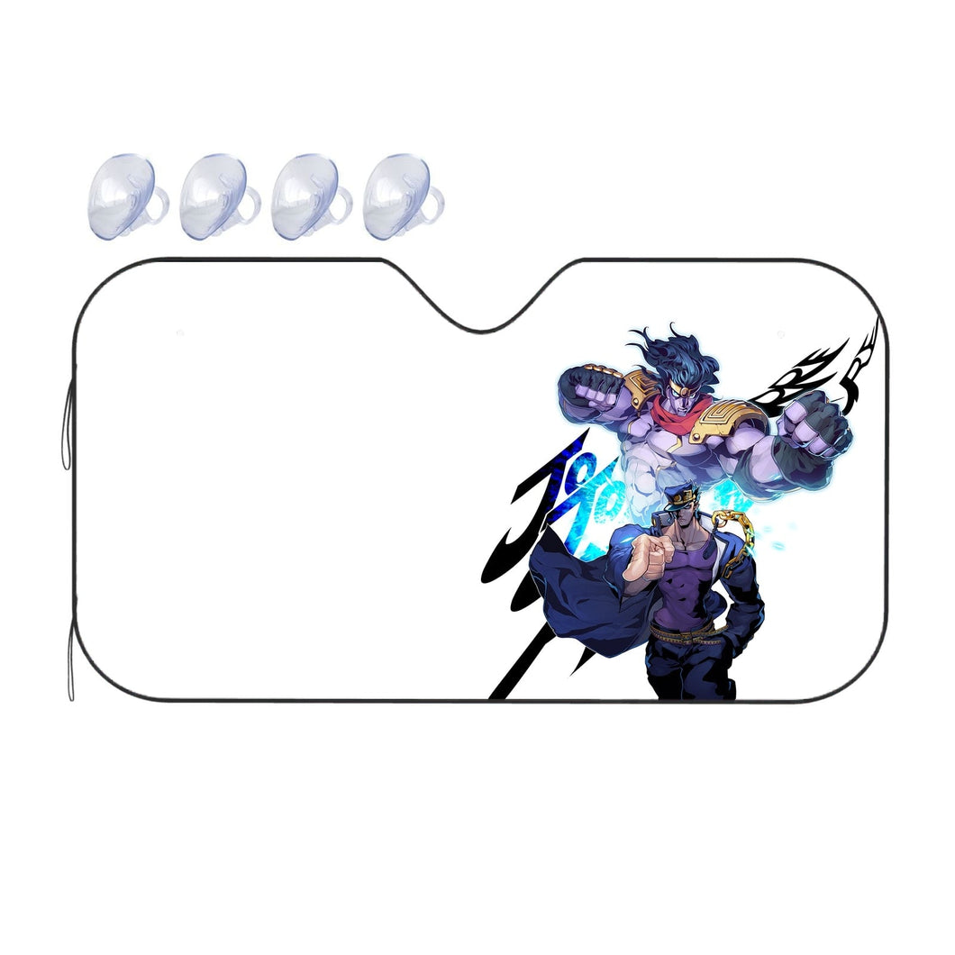 Jotaro Kujo and Star Platinum  Car Sunshade