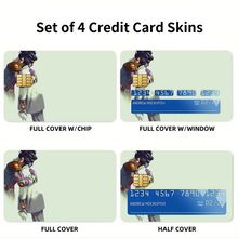 Load image into Gallery viewer, Jotaro Kujo and Star Platinum / Diamond is Unbreakable Credit Card Skins (4-in-1 Pack)

