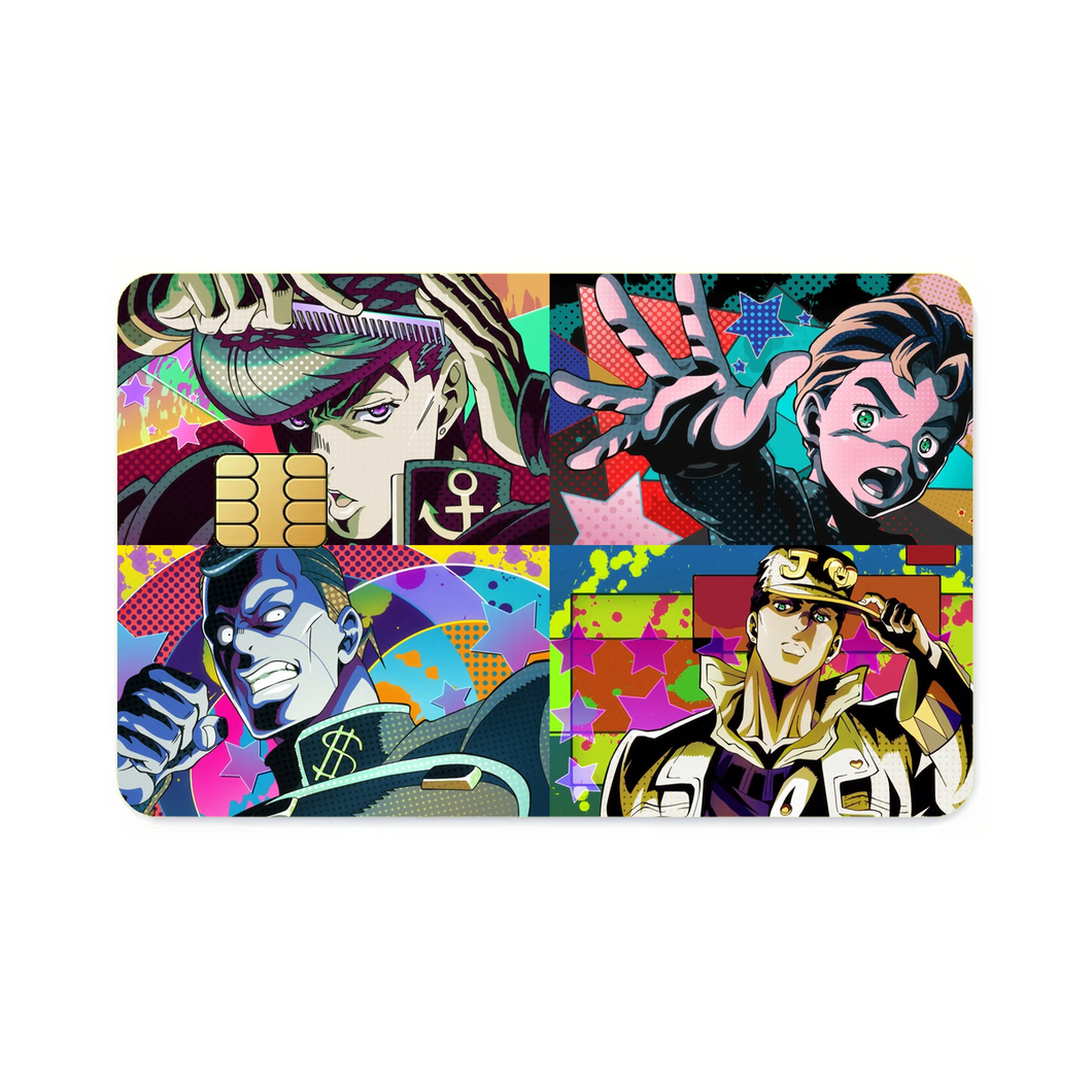Jotaro Kujo Josuke Higashikata and Okuyasu Nijimura  Credit Card Skins (4-in-1 Pack)