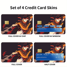 Load image into Gallery viewer, Kagura Dance from Demon Slayer: Kimetsu no Yaiba  Credit Card Skins (4-in-1 Pack)
