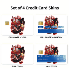 Load image into Gallery viewer, Kakegurui Yumeko Jabami, Mary Saotome, Midari Ikishima, Kirari Momobami, Yumemi Yumemite  Credit Card Skins (4-in-1 Pack)
