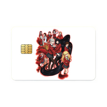 Load image into Gallery viewer, Kakegurui Yumeko Jabami, Mary Saotome, Midari Ikishima, Kirari Momobami, Yumemi Yumemite  Credit Card Skins (4-in-1 Pack)
