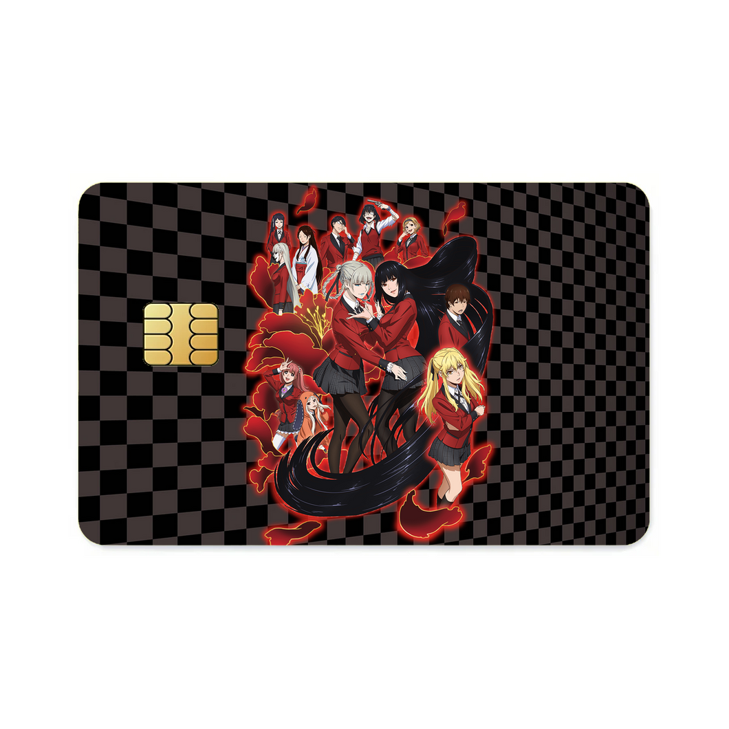 Kakegurui Yumeko Jabami, Mary Saotome, Midari Ikishima, Kirari Momobami, Yumemi Yumemite  Credit Card Skins (4-in-1 Pack)