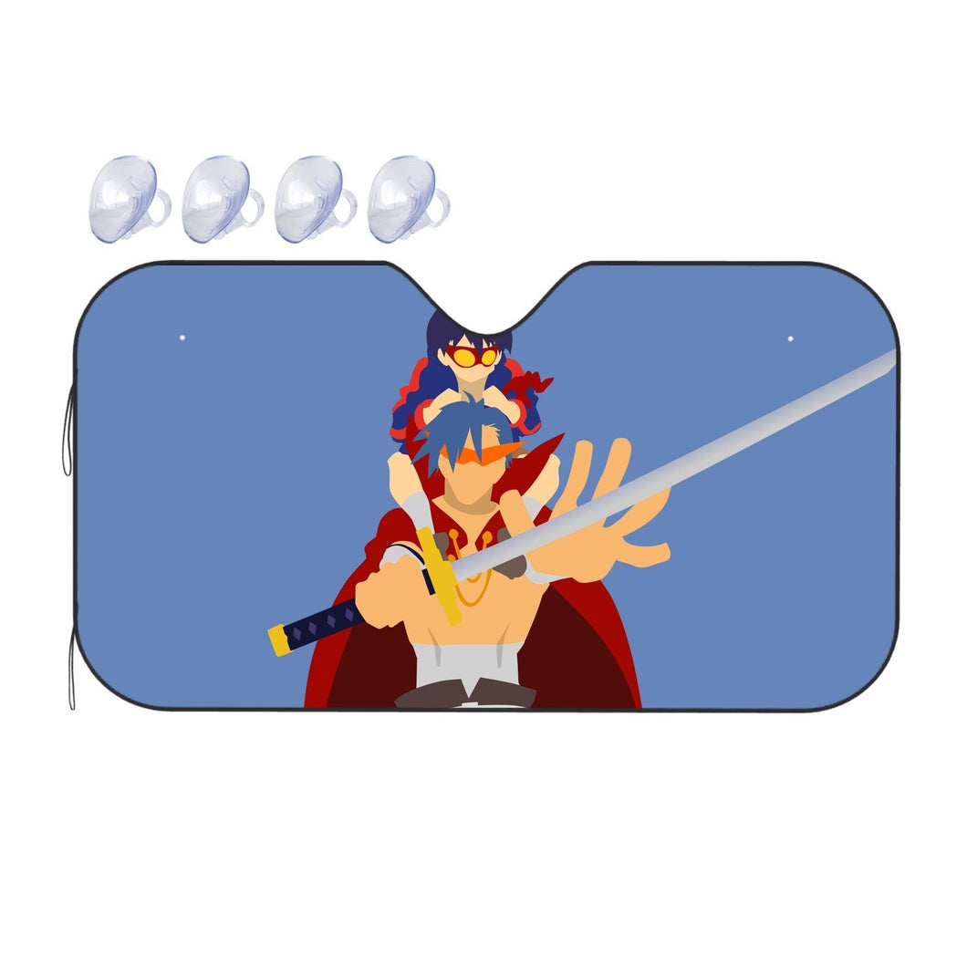 Kamina and Simon Tengen Toppa Gurren Lagann  Car Sunshade