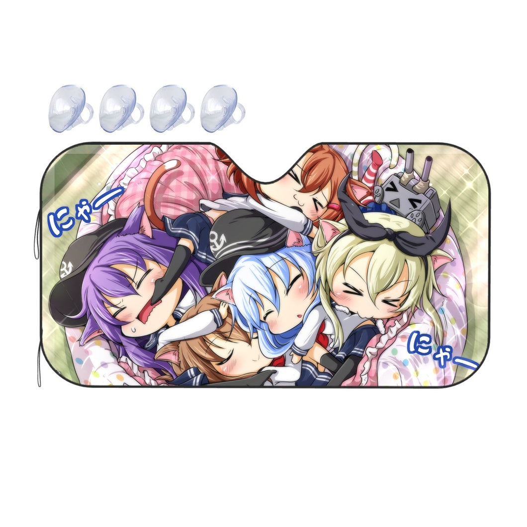 Kantai Collection chibi group Car Sunshade