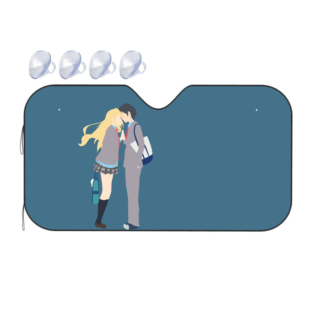 Kaori and Arima  Car Sunshade