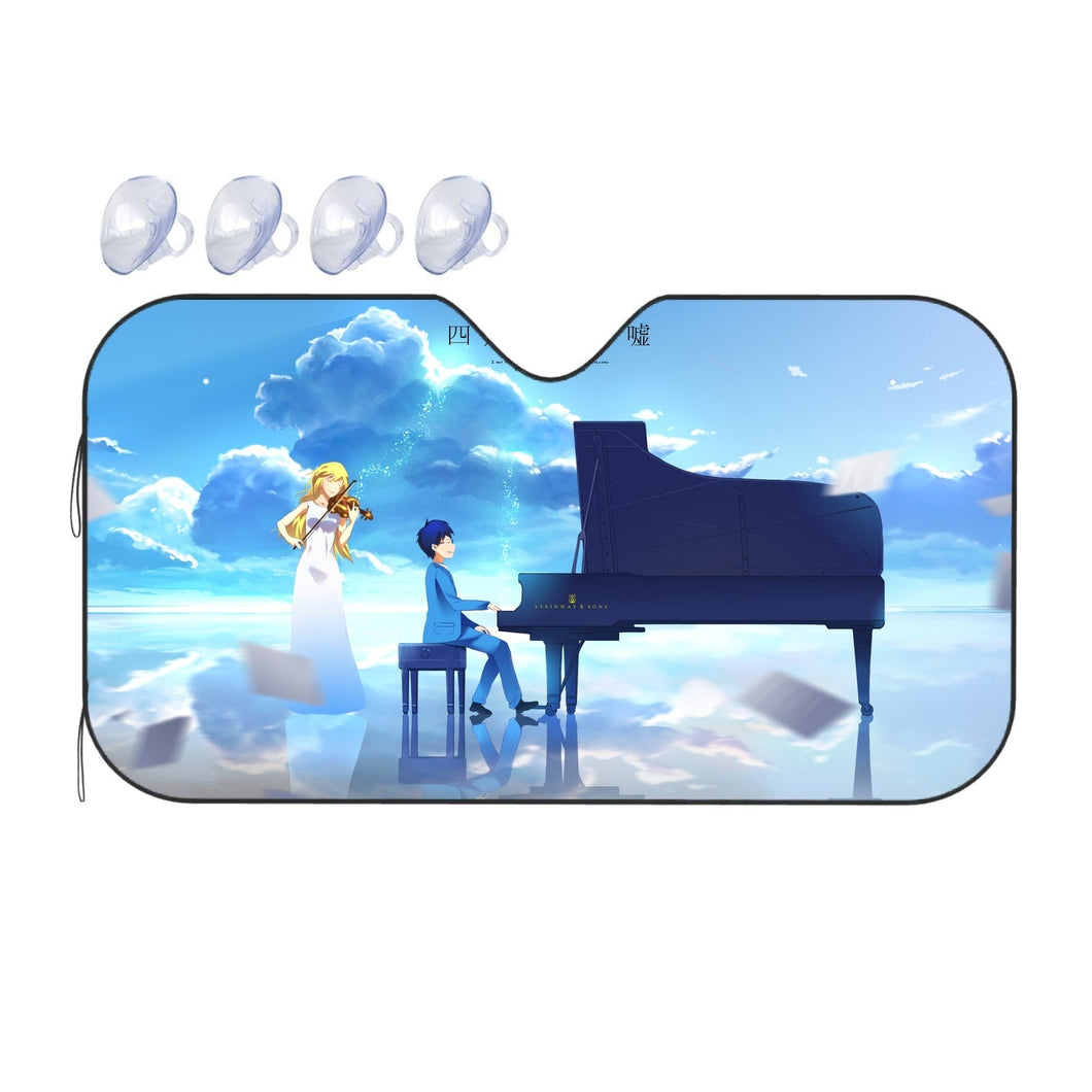 Kaori and Arima  Car Sunshade