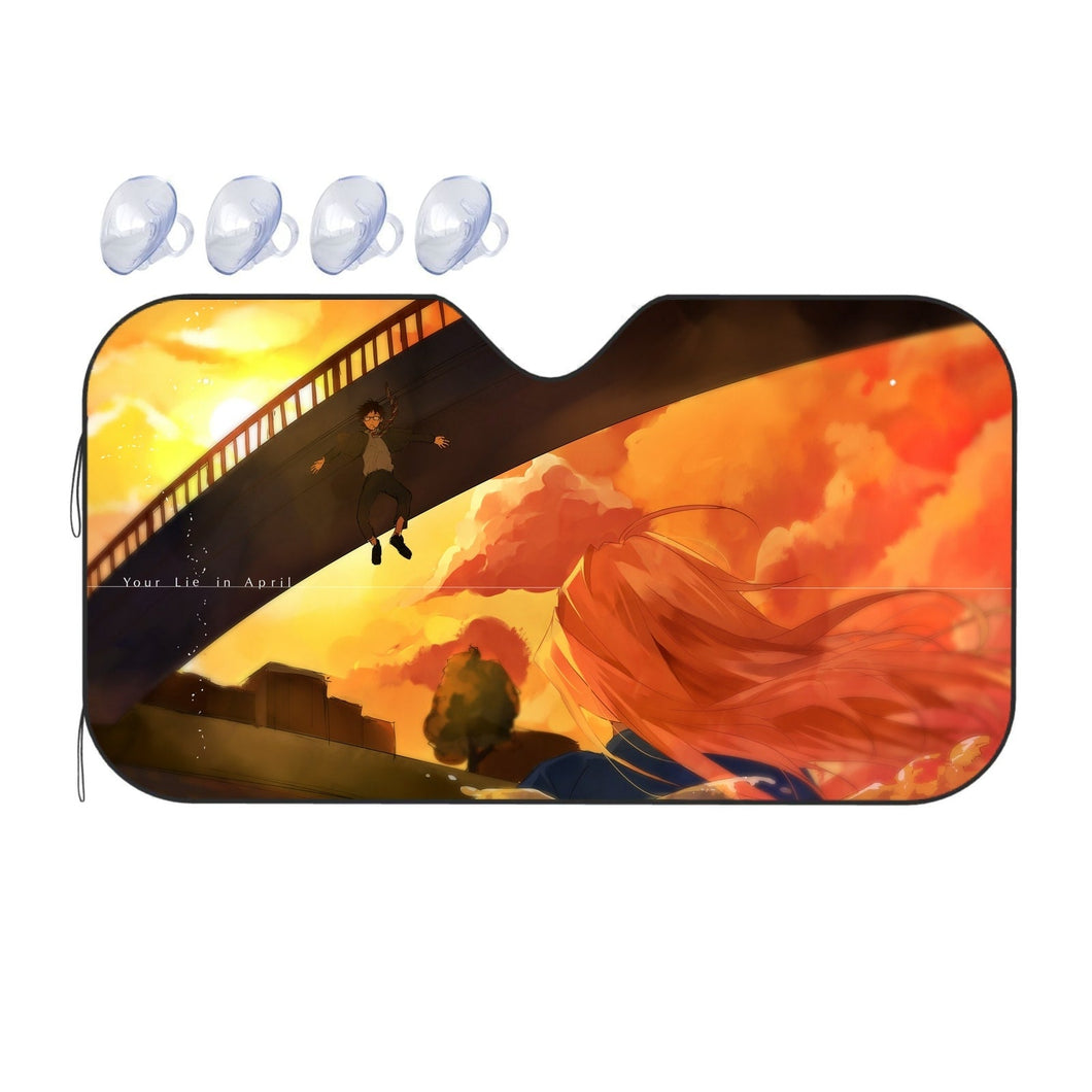 Kaori and Arima Car Sunshade