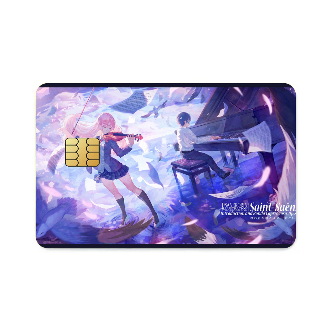 Kaori and Arima  Credit Card Skins (4-in-1 Pack)