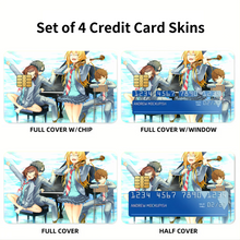 Load image into Gallery viewer, Kaori,Arima,Tsubaki and Ryota Credit Card Skins (4-in-1 Pack)
