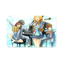 Load image into Gallery viewer, Kaori,Arima,Tsubaki and Ryota Credit Card Skins (4-in-1 Pack)
