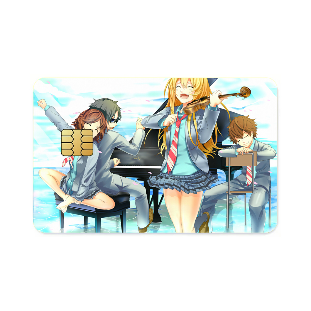 Kaori,Arima,Tsubaki and Ryota Credit Card Skins (4-in-1 Pack)