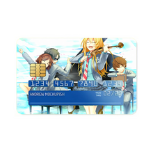 Load image into Gallery viewer, Kaori,Arima,Tsubaki and Ryota Credit Card Skins (4-in-1 Pack)
