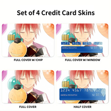 Load image into Gallery viewer, Karma Akabane and Koro-sensei  Credit Card Skins (4-in-1 Pack)
