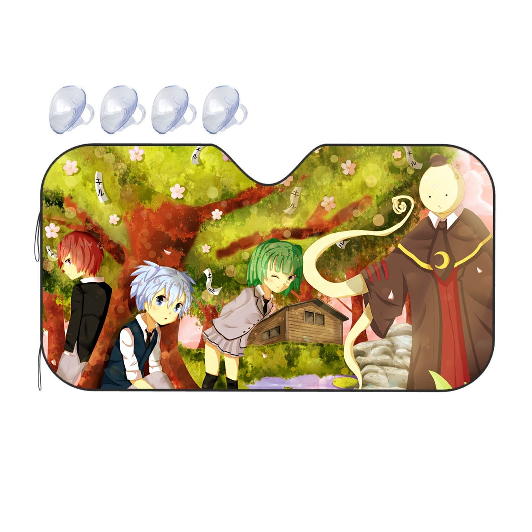 Karma,Nagisa,Kaede and Koro-sensei  Car Sunshade