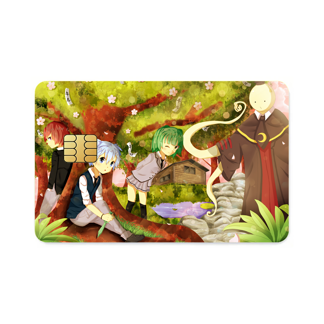 Karma,Nagisa,Kaede and Koro-sensei  Credit Card Skins (4-in-1 Pack)