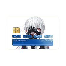 Load image into Gallery viewer, Ken Kaneki Mask Red Eyes White Hair and Short Hair  Credit Card Skins (4-in-1 Pack)
