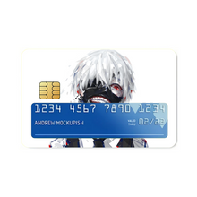 Load image into Gallery viewer, Ken Kaneki Mask Red Eyes White Hair and Short Hair  Credit Card Skins (4-in-1 Pack)
