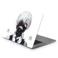 Ken Kaneki Mask Red Eyes White Hair and Short Hair  Macbook Skin