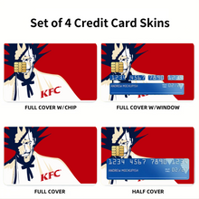 Load image into Gallery viewer, Kenpachi Fried Chicken Credit Card Skins (4-in-1 Pack)
