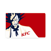 Load image into Gallery viewer, Kenpachi Fried Chicken Credit Card Skins (4-in-1 Pack)
