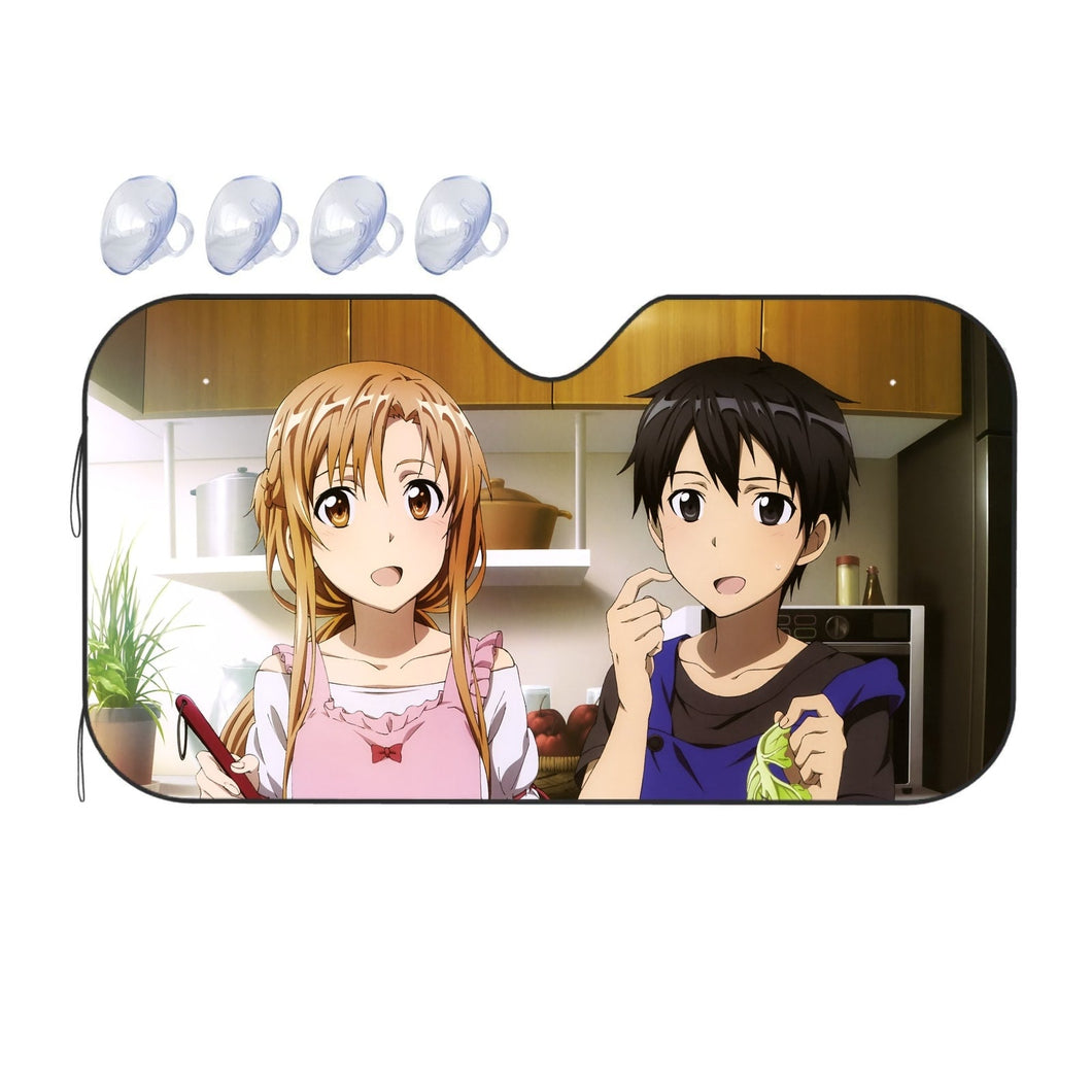 Kirito and Asuna Car Sunshade