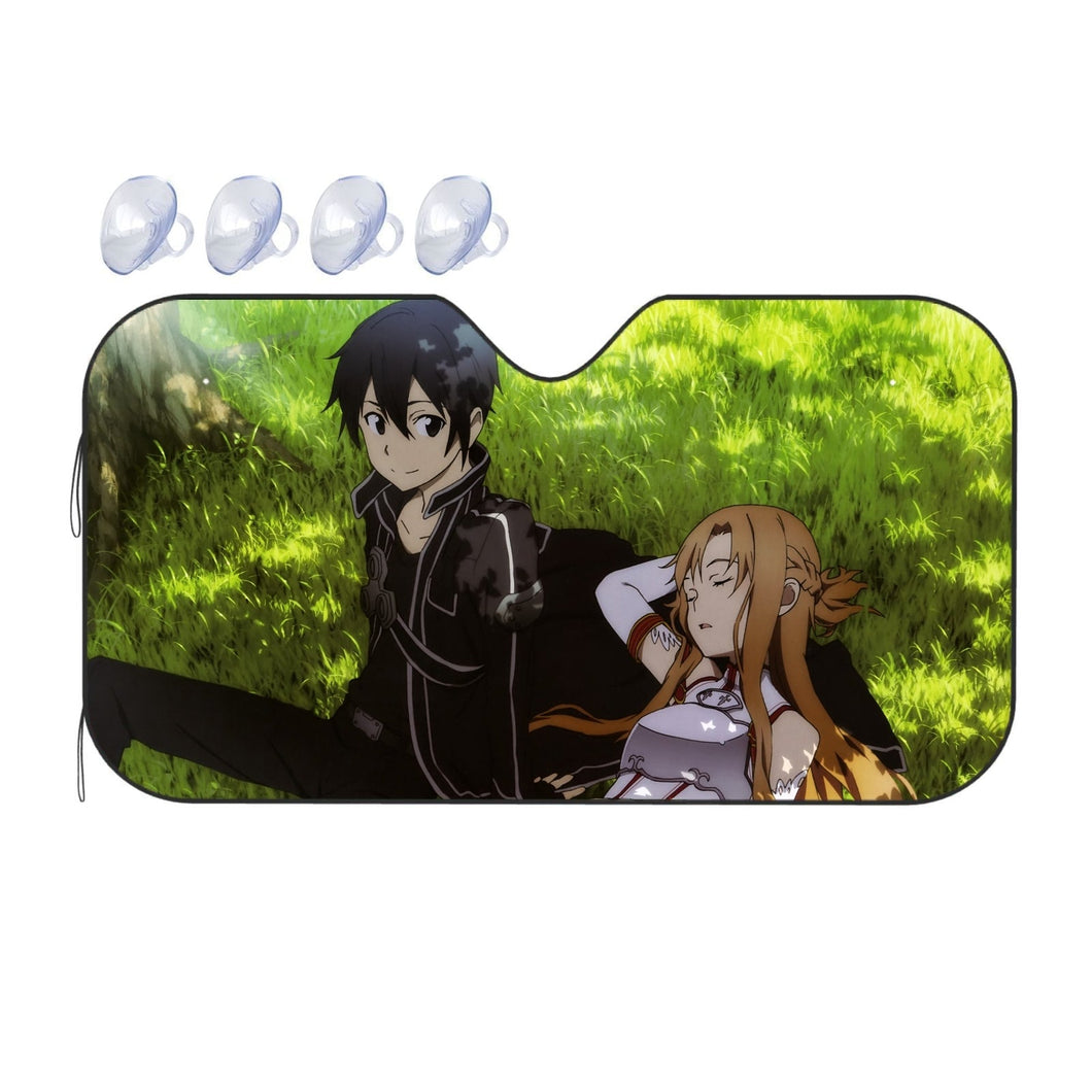 Kirito and Asuna  Car Sunshade