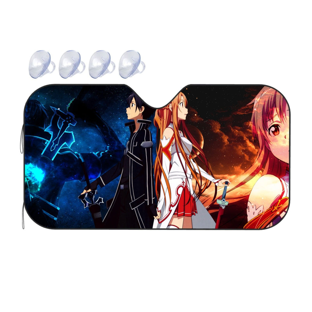 Kirito and Asuna  Car Sunshade
