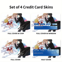 Load image into Gallery viewer, Kirito and Asuna Credit Card Skins (4-in-1 Pack)
