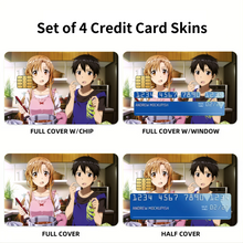 Load image into Gallery viewer, Kirito and Asuna Credit Card Skins (4-in-1 Pack)
