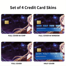 Load image into Gallery viewer, Kirito and Asuna  Credit Card Skins (4-in-1 Pack)
