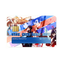 Load image into Gallery viewer, Kirito and Asuna Credit Card Skins (4-in-1 Pack)
