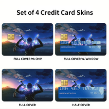 Load image into Gallery viewer, Kirito Vs Heathcliff (Kayaba Akihiko) Credit Card Skins (4-in-1 Pack)
