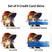 Load image into Gallery viewer, KonoSuba - God’s blessing on this wonderful world!!  Credit Card Skins (4-in-1 Pack)
