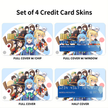 Load image into Gallery viewer, KonoSuba - God’s blessing on this wonderful world!!  Credit Card Skins (4-in-1 Pack)
