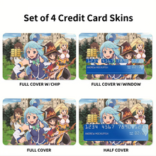 Load image into Gallery viewer, KonoSuba - God’s blessing on this wonderful world!!  Credit Card Skins (4-in-1 Pack)
