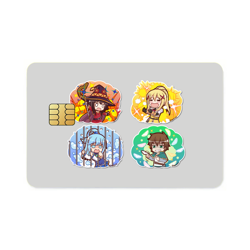 KonoSuba - God’s blessing on this wonderful world!!  Credit Card Skins (4-in-1 Pack)