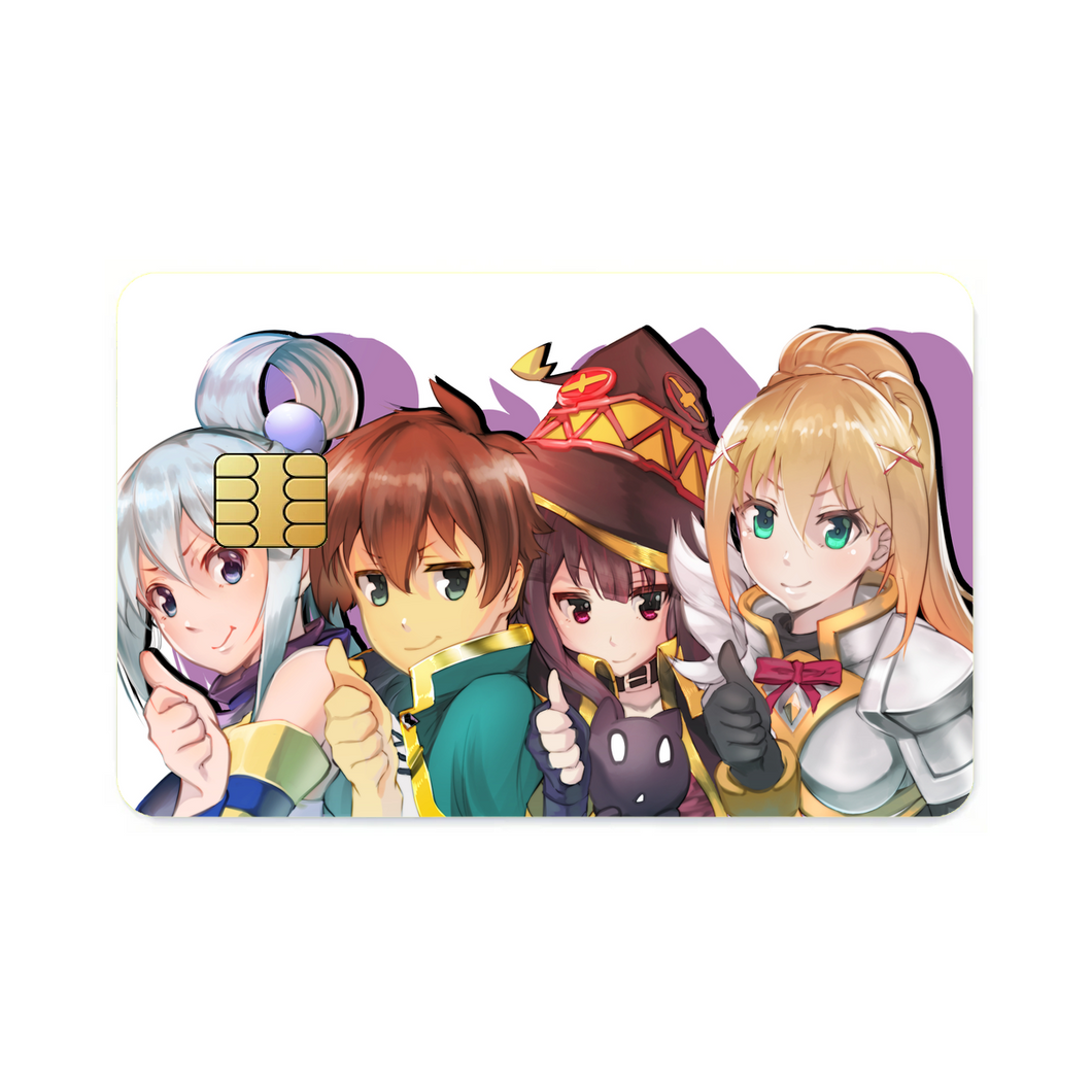 KonoSuba - God’s blessing on this wonderful world!!  Credit Card Skins (4-in-1 Pack)