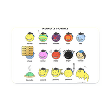Load image into Gallery viewer, Koro-sensei&#39;s forms  Credit Card Skins (4-in-1 Pack)
