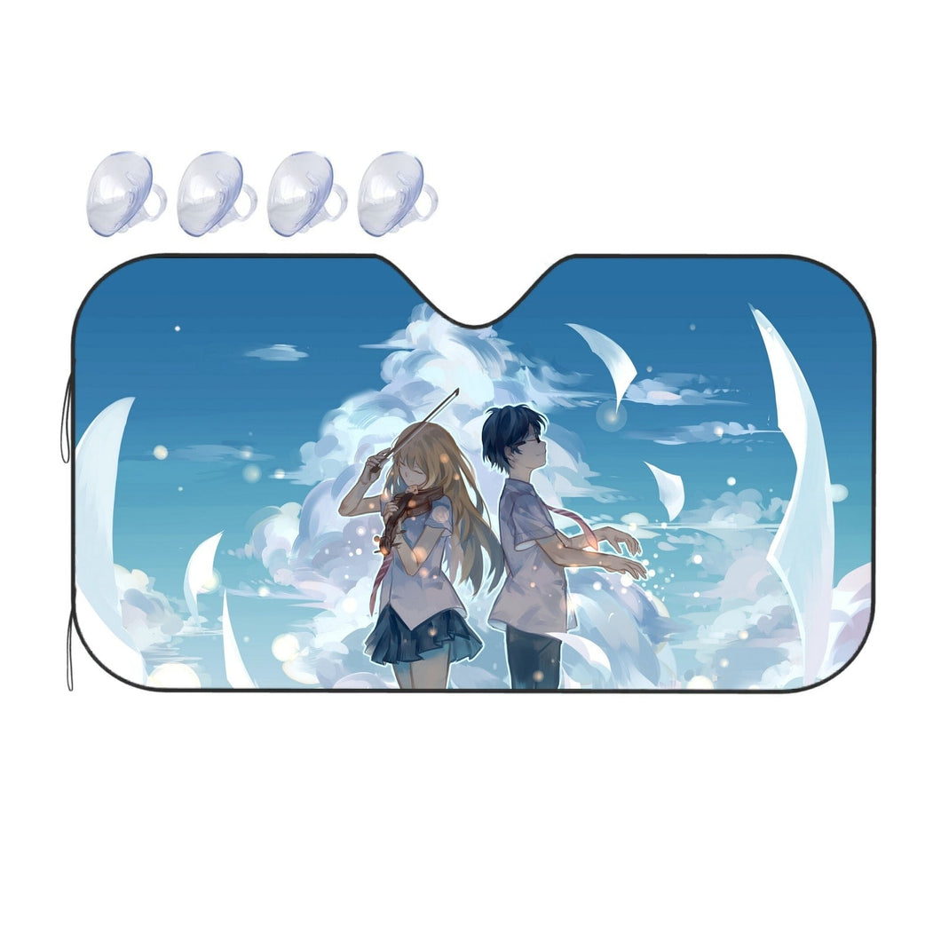 Kousei Arima and Kaori Miyazono  Car Sunshade