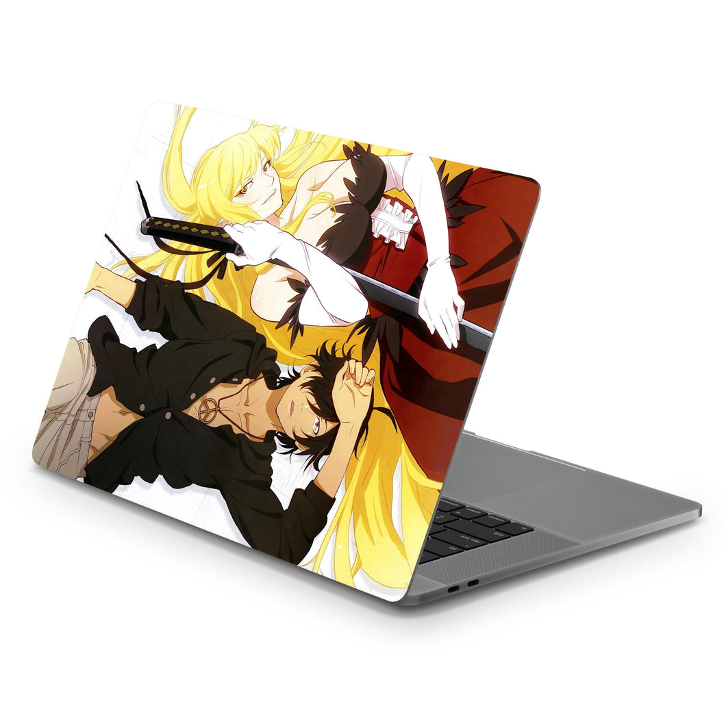 Koyomi and Kiss shot Macbook Skin