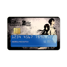 Load image into Gallery viewer, Kurisu and Okabe  Credit Card Skins (4-in-1 Pack)
